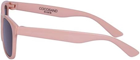 משקפי שמש לילדים בני בנות משקפי שמש מסגרת גמישה עדשת הגנה על 400 לגיל 4-10