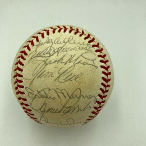 1984 קבוצת משחקי הכוכבים של כל הכוכבים חתמה בייסבול 29 Sigs Cal Ripken Jr George Brett JSA - כדורי בייסבול