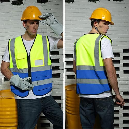 אפוד בטיחות בהתאמה אישית, אפוד היי ויס בהתאמה אישית עם לוגו לבוש עבודה חיצוני רפלקטיבי גבוה עם רוכסן ו
