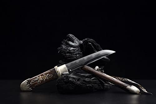 חרבות SHZBZB קישוט בית קישוט בדרגה גבוהה בסגנון יפני קצר חרבות מתנה ידית פליז & סאיה ציפוי זהב וכסף