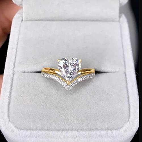 אהבה בצורת גדול ריינסטון טבעת יהלומי אהבת טבעת אלגנטי גיאומטריה ריינסטון טבעת מלא יהלומי טבעות לנשים