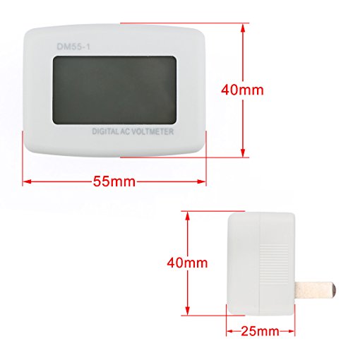 DROK® תקע שטוח AC 80-300V לוח מתח קו חשמל קו וולט בדיקת צג מד מד AC 110V 220V דיגיטלי LCD מתח מתח