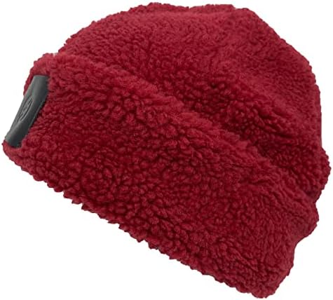 Highterton Unisex Sherpa כובע חורף עשוי מכפה אנטי-סטטית מפוליאסטר ממוחזרת עם אניה כותנה לסקי בחוץ