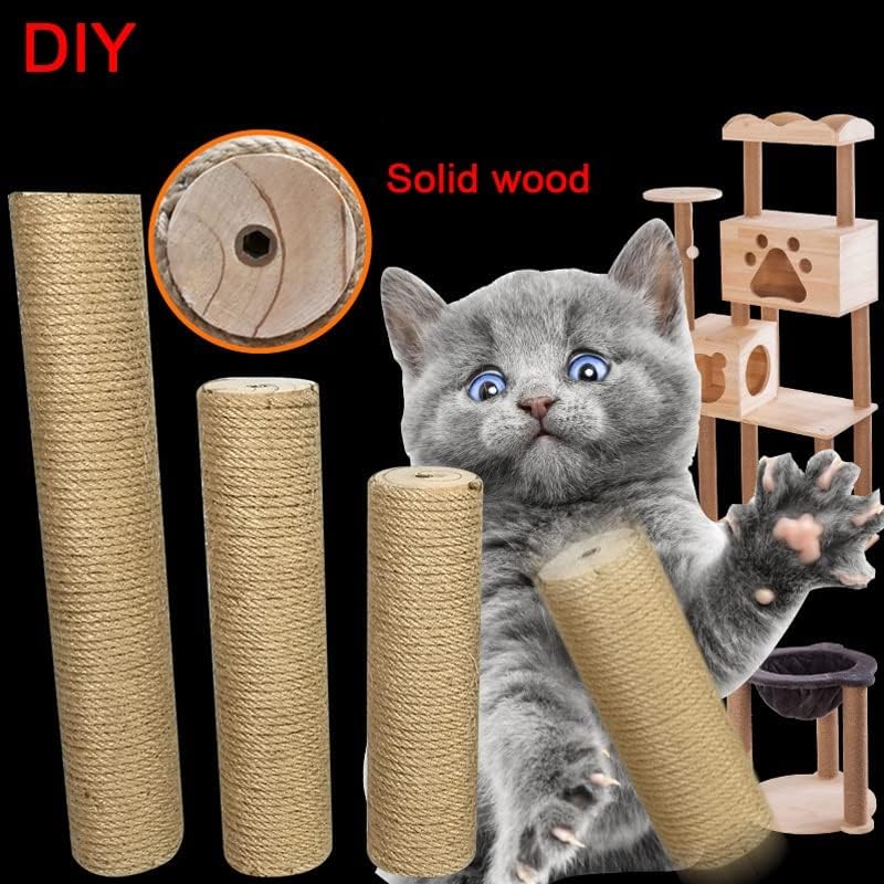 חתול גרוד חתול עץ סיסל מוצק עץ עשה זאת בעצמך חתול טיפוס מסגרת החלפת הודעה אביזרי חתלתול צעצוע לחיות