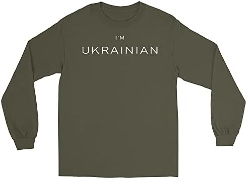 נשיא Banisiworld Volodymyr Zelensky - כתובת אני חולצת שרוול ארוך של גברים אוקראיני