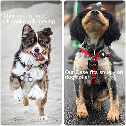 מחזיק צווארון כלבים של Damonlight מחזיק 2 חבילות תואמות לתג אוויר, מתאימות לצווארון כלבים צווארון
