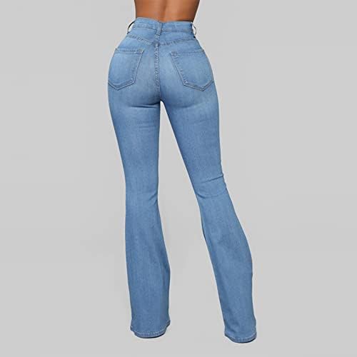 ג'ינס תחתון פעמון לנשים, מכנסיים מתרחבים במותניים גבוה