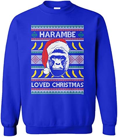 הרמבה אהב את חג המולד - RIP Gorilla Meme Unisex Crewnneck סווטשירט