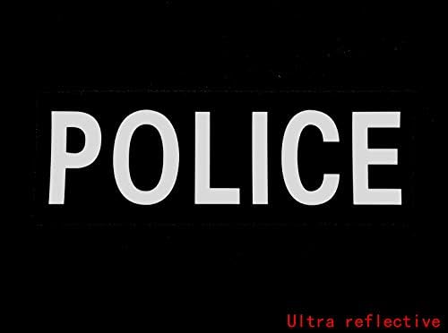 2 חתיכות גדול אולטרה רעיוני תיקון שחור משטרת תיקון לוח אחורי משטרת תיקוני משטרת אפוד מעיל לוח אחורי