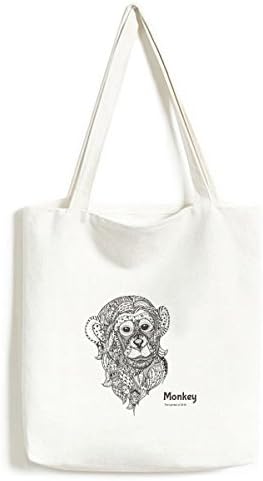 חיה גדולה פה תמונה קוף קוף תיק בד קניות תיק קניות תיק מזדמן