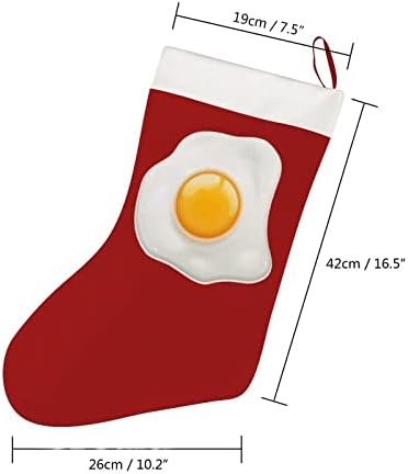 ביצה מטוגנת גרב חג המולד גרבי קטיפה קטיפה חג המולד קישוט תלוי לעץ חג המולד קישוט אח 26x42 סמ