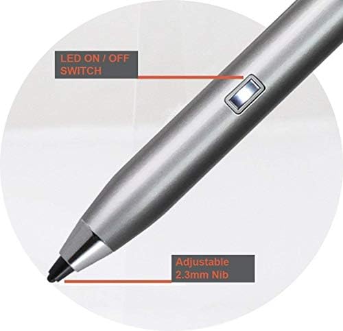 Broonel Silver Mini Point Point Digital Active Stylus PEN תואם ל- Samsung SM-T590 Galaxy Tab A 10.5