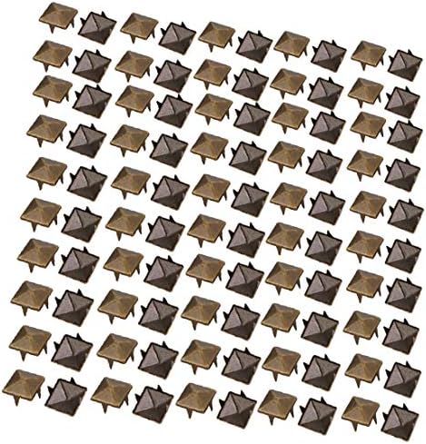 X-DREE 100 PCS 10 ממ נייר בצורת מרובע ברד ברונזה טון ברונזה למלאכת DIY (100 UNIDS 10 ממ EN FORMA