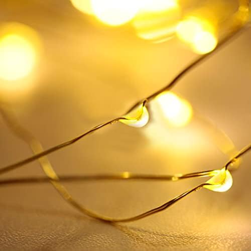 חג המולד נורות זהב קוטר אור קוטב סמ רשת זוהרת 30 חוט זר זרים קישוט מיתר מלאכה קישוטים לכדור זכוכית לבן
