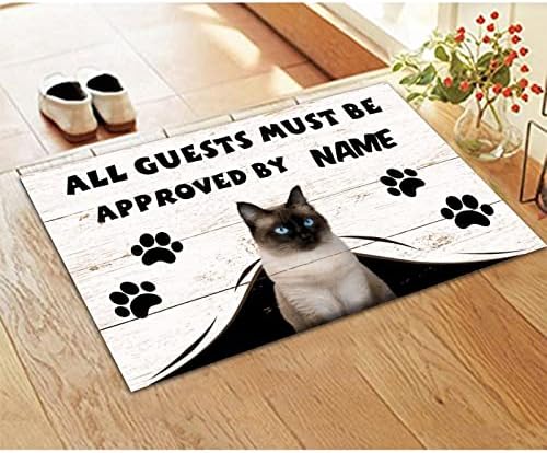 כל האורחים חייבים להיות מאושרים על ידי חתול בתוך כניסה חיצונית כפות חתול טביעת רגל מחצלות רצפת