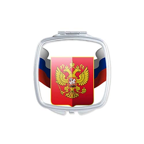 רוסיה לאומי סמל המדינה מראה נייד קומפקטי כיס איפור כפול צדדי זכוכית