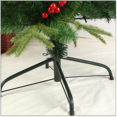 DLPY PVC עץ חג המולד מלאכותי בקישוטים מקישוטים תלויים במתכת עמדת חג המולד עץ אורן הצפנה לקישוט חג-6ft