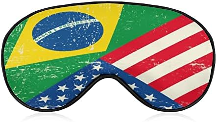 ארהב ברזיל אמריקה דגל מסכת כיסוי עיניים שינה צלל צל כיסוי עיניים רצועה מתכווננת עם גרפיקה מצחיקה