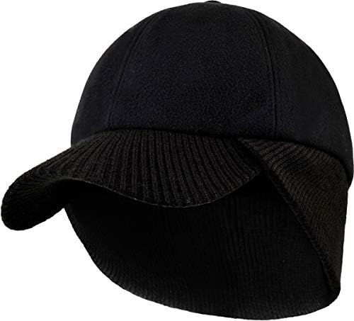 צמר חורף בייסבול כובע עם חם כיסויי אוזניים לגברים נשים חיצוני סקי מגן כפת כובע