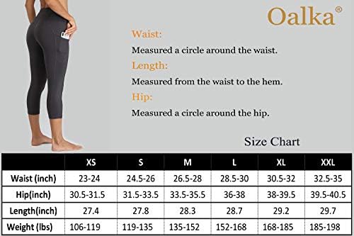 Oalka's Yoga Capris Capris מכנסיים חותלות אימון
