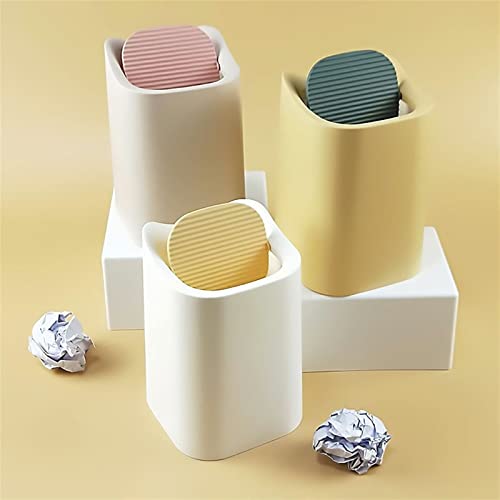 Allmro זבל קטן יכול לסלון בית מיני סל נייר עם קופסת אחסון זבל של מכסה