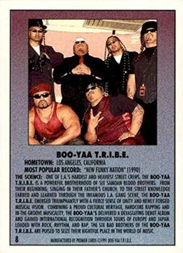 1991 Premier Rap Pack Nonsport 8 BOO-YAA T.R.I.B.E. כרטיס היפ הופ רגיל רשמי בכרטיס מסחר