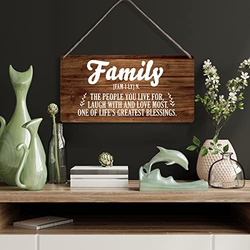 סגנון כפרי עיצוב קיר הגדרת משפחות אמרות סימני עץ חיובי כפרי תלויה קיר קיר לוחית משפחתית עיצוב בית עיצוב