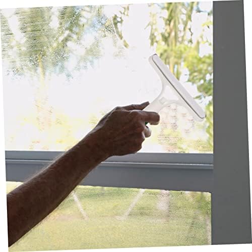 מגרד חלון המוטון מגרד חלונות רב -תפקוד מברשת מברשת מזכוכית מברשת פלסטיק לבן
