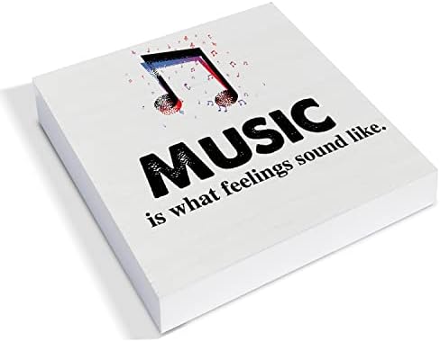 מוזיקת ​​קאנטרי היא מה שרגשות נשמעים כמו שלט עץ שלט שולחן עיצוב קופסת עץ מוזיקלית שלט חסימת חדר מוסיקה