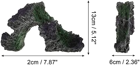 אקווריום נוף הרים, מלאכותי ימיים רוק אבן עבור האקווריום חממה קישוט, אפור, ירוק, 5.12 גובה