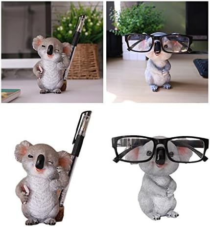חמוד קואלה צלמיות משקפיים מחזיק שרף בעלי החיים פסלי משקפי שמש משקפיים עט דוכן תצוגת שולחן העבודה קישוט