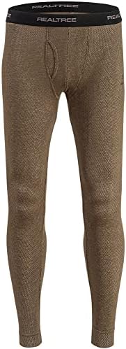 מכנסיים תרמיים של Realtree לגברים - תחתונים תחתונים תרמיים של ג'ונס ארוך - חמים ומבידים - ציוד מזג