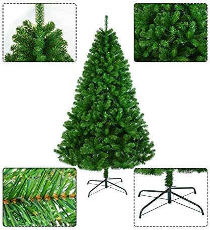 TOPYL 6.8ft עץ חג המולד לא מלא מלאכותי פרימיום צירים צירים עץ חג המולד עץ מלא עם מעמד מתכת מתקפל, 800