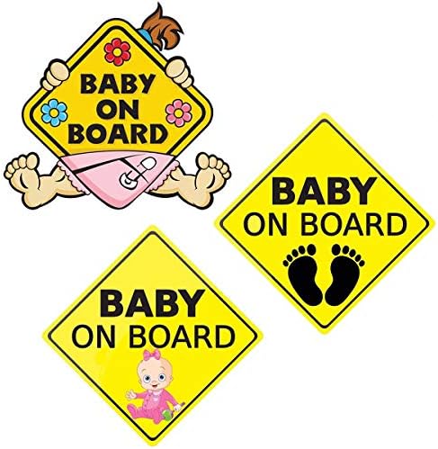 תינוק על לוח מדבקת סימן חיוני עבור מכוניות, עמיד למים עמיד רכב מדבקות בטיחות סימנים דביק אין צורך