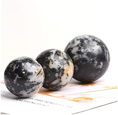 1 חתיכה טבעית שחורה שחורה טורמלין גביש גלובוס מלוטש עיסוי כדור רייקי אנרגיה אבן ריפוי קריסטל עיצוב בית מתנה