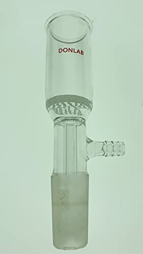 DONLAB EFA0064 זכוכית 60 מל משפך בוכנר עם צלחת זכוכית מחוררת 24/40 חיבור צינור מפרק 10 ממ
