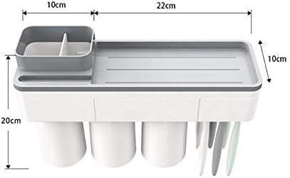 מחזיק מברשת שיניים TFIIEXFL מתקן משחת שיניים אוטומטי עם קיר קיר קיר הרכבה על האחסון מתלה לשירותים סט