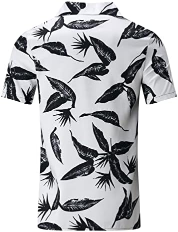 תלבושות חוף הוואי של UBST שנקבעו לגברים, קיץ טרופי מודפס עם חולצות הוואי רגועות מכנסיים קצרים 2 חליפות חתיכות
