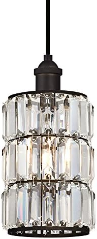 ווסטינגהאוס תאורה 6338400 סופי אחת-אור מקורה מיני תליון, שמן שפשף ברונזה גימור עם קריסטל פריזמה