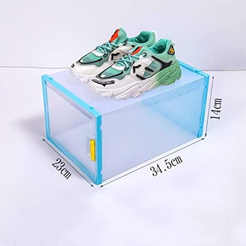 קופסאות אחסון נעליים של Huksxz, צלול צדפות מפלסטיק קופסת נעליים מארגן נעליים הניתן לערימה קופסת תצוגה