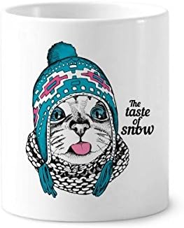ראש חתול טעם של שלג חתול הגן על חיות מחמד מחיות שיניים מחזיק עט ספל קרמיקה עמדת עיפרון כוס