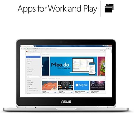ASUS Chromebook Flip C302 2-in-1 מחשב נייד-12.5 אינץ 'מסך מגע מלא HD, אינטל ליבה M3, 4GB זיכרון RAM, אחסון
