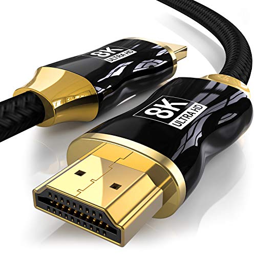 Niubb 8K HDMI כבל 30 ft, 2.1 כבל HDMI 30 רגל תומך ב -48 ג'יגה -סיביות 8K@60Hz, 4K@120Hz HDR, 3D, Dolby