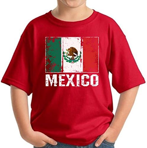 חולצת טי דגל מקסיקנית של Pekatees לילדים חולצת מקסיקו חולצת נוער כדורגל מקסיקנית