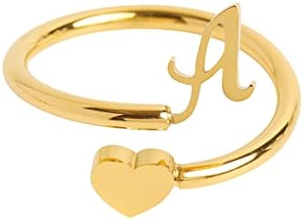 נשים של מעודן צמידי כדי שלי נכדה מעדן ראשוני לב טבעת 26 מכתב לב טבעת פשוט תכשיטים פופולרי אבזרים