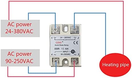 ממסר מצב מוצק של FEHAUK SSR 10AA 25AA 40AA בקרת AC AC מעטפת לבנה שלב יחיד ללא כיסוי פלסטיק כניסה AC 90-250V