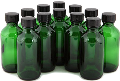 ויוופלקס, 12, ירוק, 2 עוז בקבוקי זכוכית, עם מכסים