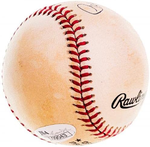 Pee Wee Reese חתימה רשמית NL בייסבול ברוקלין דודג'רס HOF 84 JSA L09043 - כדורי בייסבול עם חתימה