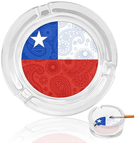 מאמרי דגל פייזלי פייזלי צ'יליאני מגש אפר עגול מארז מחזיק אפר חמוד לקישוט סיפון המשרד הביתי