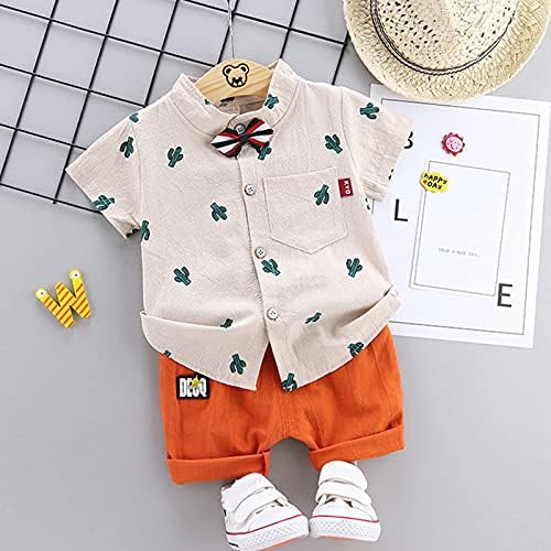 בגדי תינוקות תלבושות קקטוס הדפסת צמרות קז'ואל 2 pc הגדר בגדי FireTruck לילדים בגדי קיץ